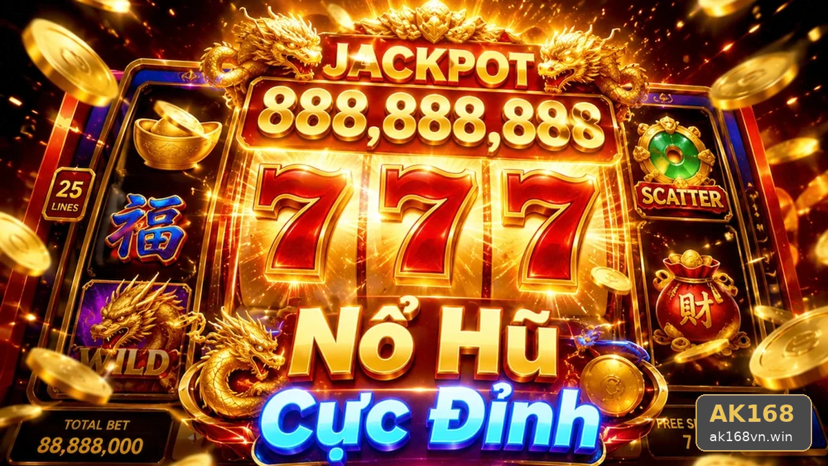 Giải Mã Giao Diện Nổ Hũ, Slot Và Jackpot Tại ak168vn.win: Nhận Diện Biểu Tượng, Vòng Thưởng Và Thông Tin Màn Hình